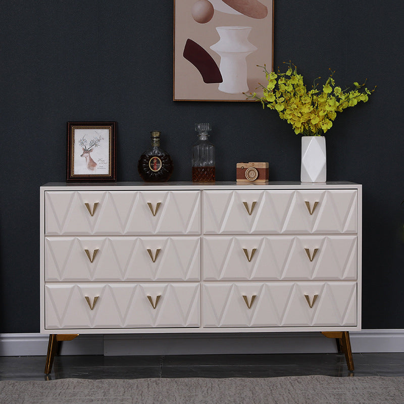 Contemporary Bedroom Storage Chest Solid Wood Soft-Close Drawers Dresser