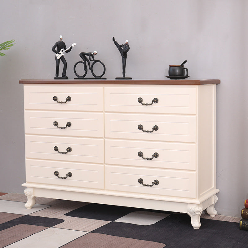 Contemporary Bedroom Storage Chest Solid Wood Soft-Close Drawers Dresser