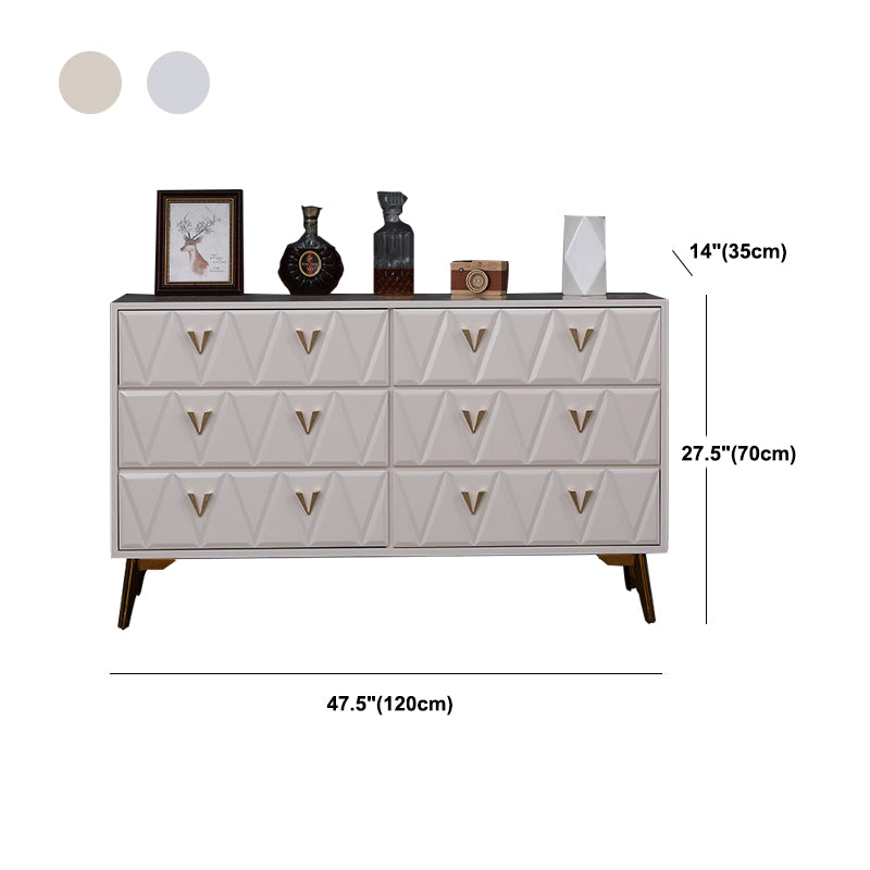 Contemporary Bedroom Storage Chest Solid Wood Soft-Close Drawers Dresser
