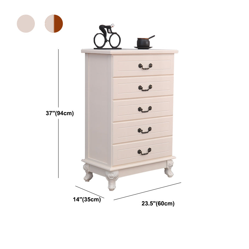 Contemporary Bedroom Storage Chest Solid Wood Soft-Close Drawers Dresser