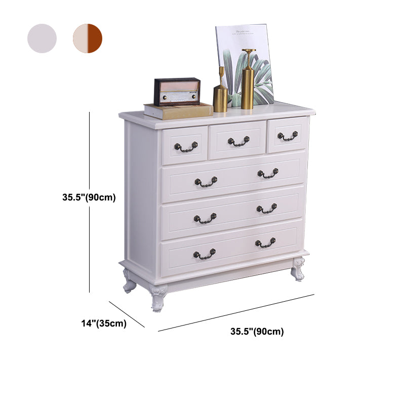 Contemporary Bedroom Storage Chest Solid Wood Soft-Close Drawers Dresser