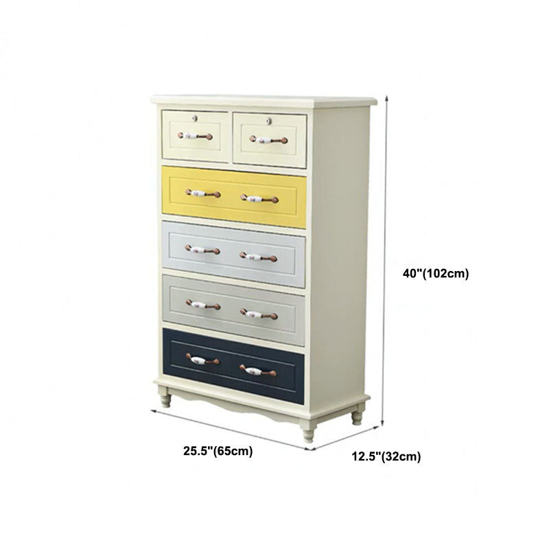 Traditional Storage Chest Solid Wood Storage Chest Dresser for Living Room