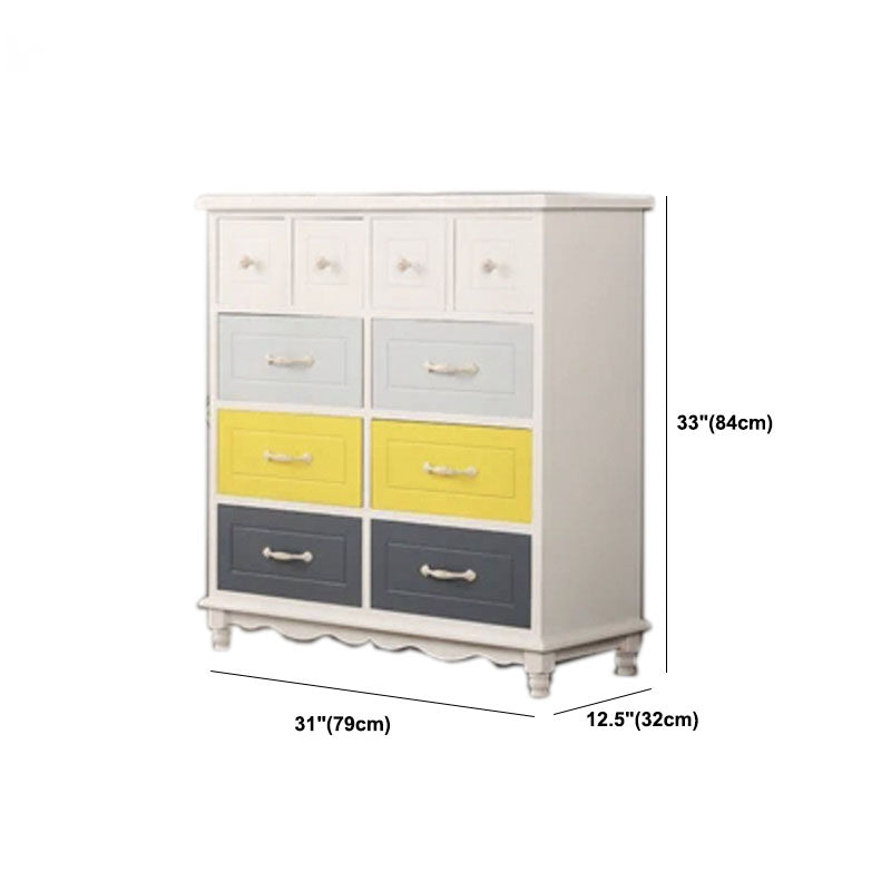 Traditional Storage Chest Solid Wood Storage Chest Dresser for Living Room