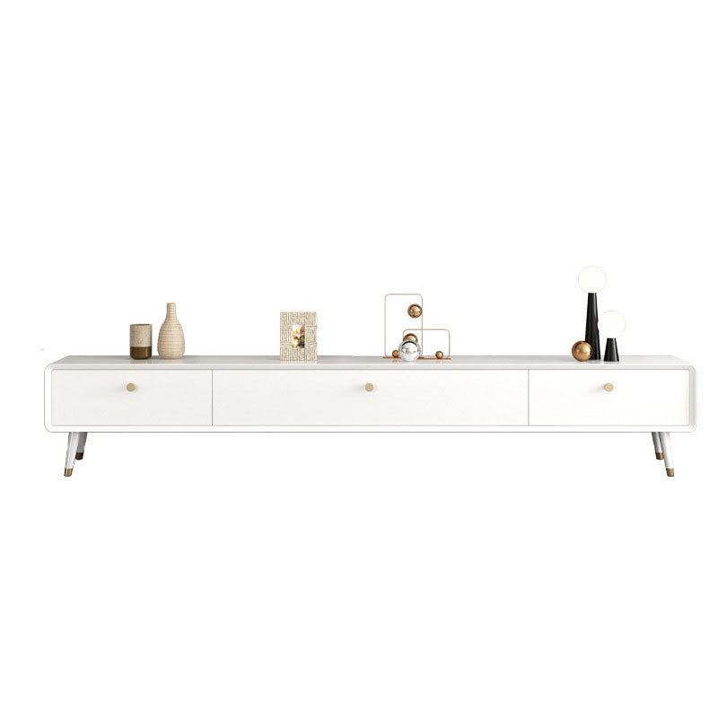 Solid Wood 13.78" H TV Stand Nordic 2 Drawers TV Stand Console