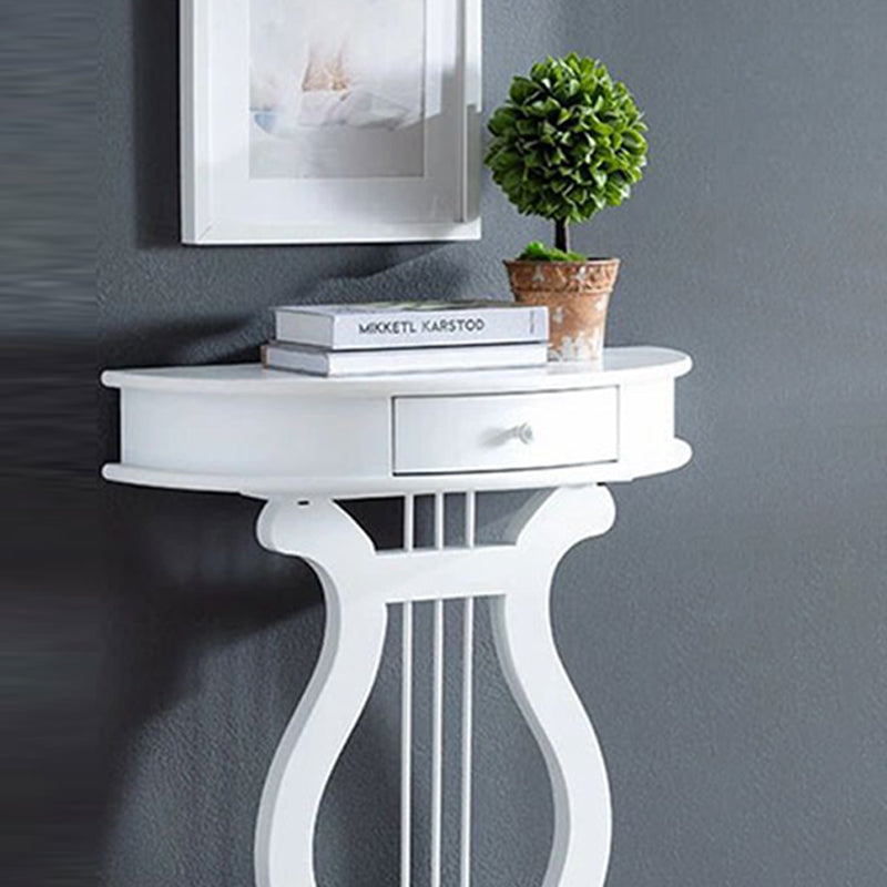 11"W Mid-Century Modern Console Table Single Drawer Console Sofa Table