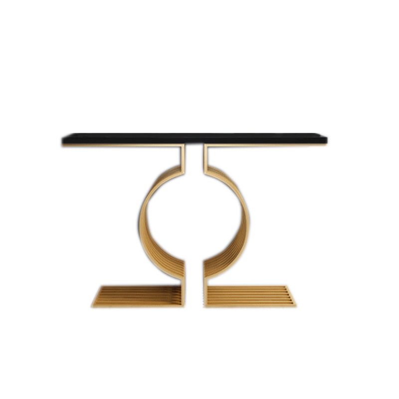 11" Wide Stone Glam Accent Table Rectangle Console Sofa Table