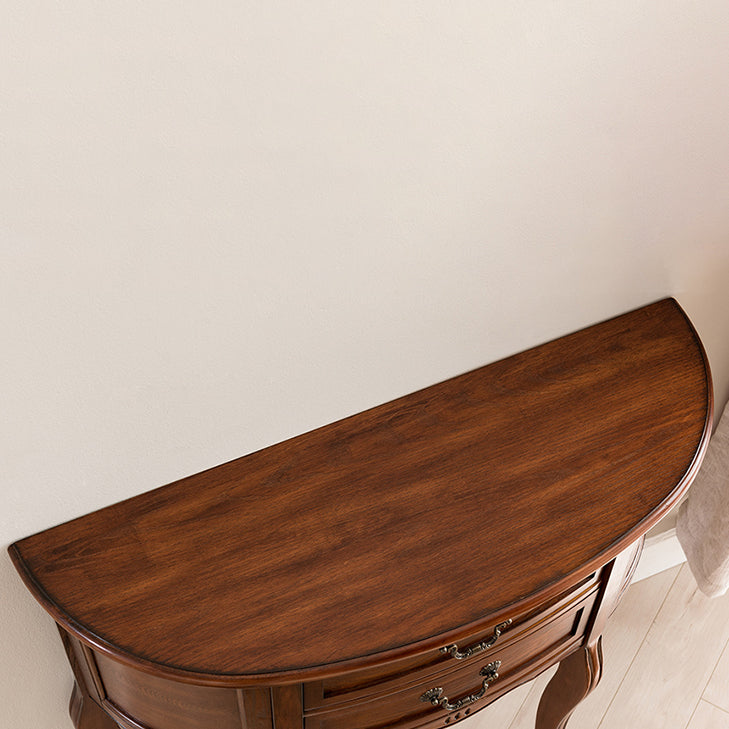 Mid-Century Modern Console Table 2-drawer Solid Wood Console Sofa Table
