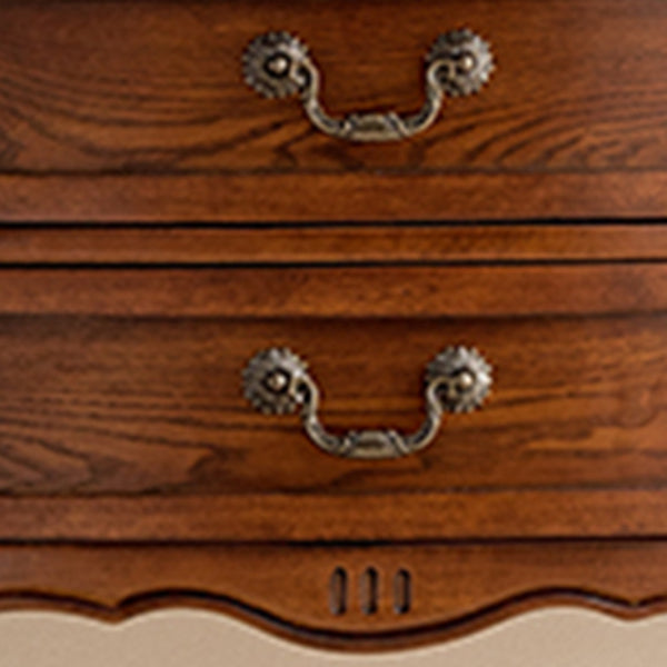Mid-Century Modern Console Table 2-drawer Solid Wood Console Sofa Table