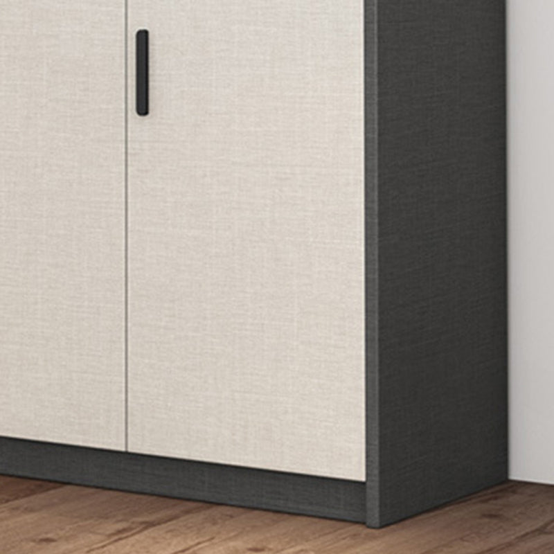 Modern Wood Cabinet Bar Pulls Rectangle Side Cabinet with Drawer