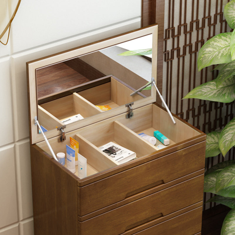 Modern Rectangle Cabinet Grooves Wood Side Cabinet with Drawer