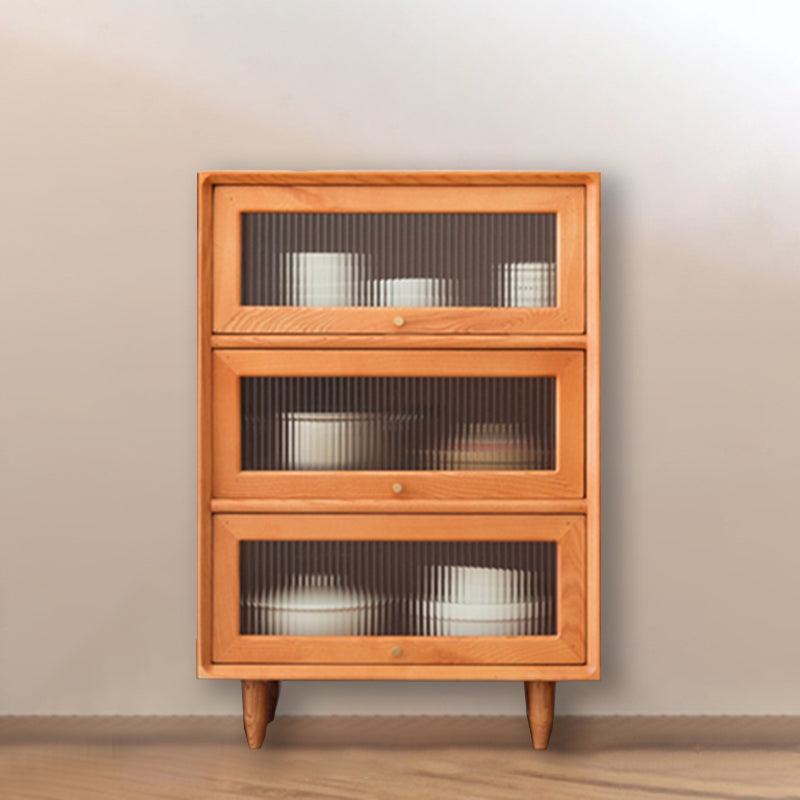 Modern Rectangle Cabinet Knobs Wood Side Cabinet with Drawer
