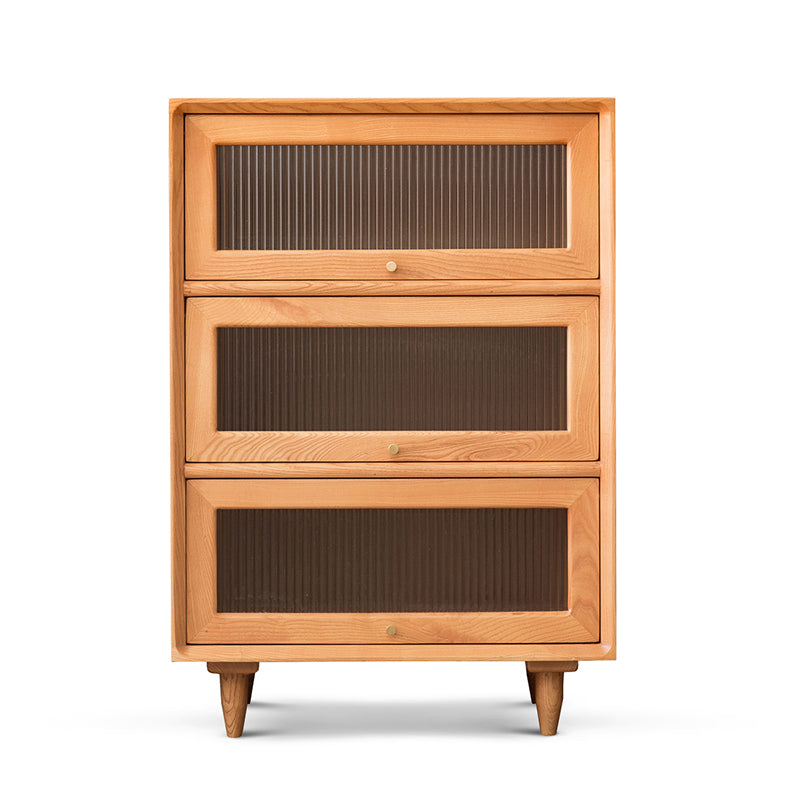 Modern Rectangle Cabinet Knobs Wood Side Cabinet with Drawer