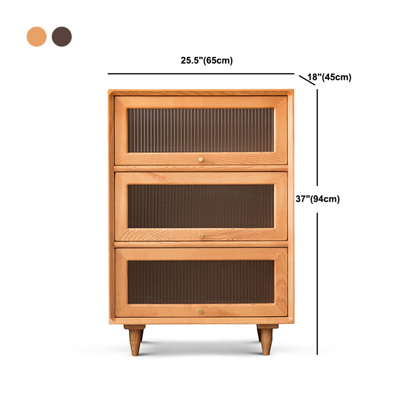 Modern Rectangle Cabinet Knobs Wood Side Cabinet with Drawer