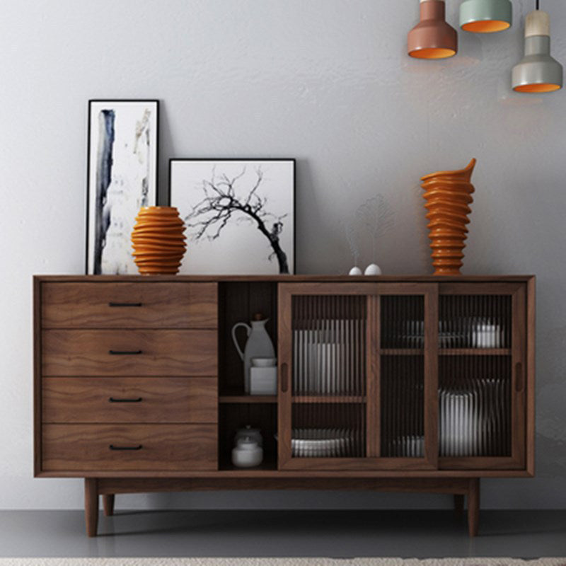 Modern Rectangle Cabinet Sliding Door Side Cabinet with Drawer
