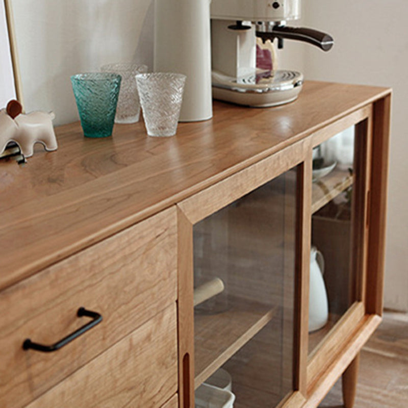 Modern Rectangle Cabinet Sliding Door Side Cabinet with Drawer