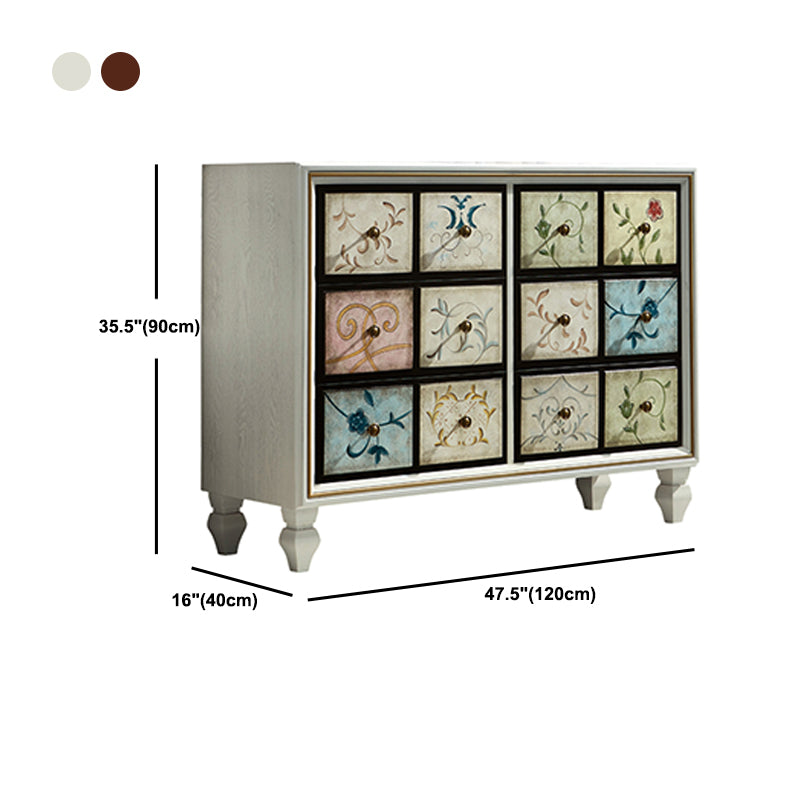 Mid-Century Rectangle Cabinet Standard Side Cabinet with Drawer