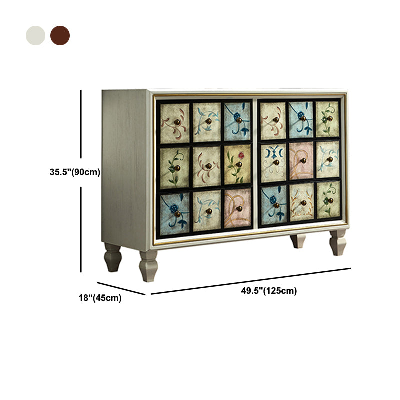 Mid-Century Rectangle Cabinet Standard Side Cabinet with Drawer