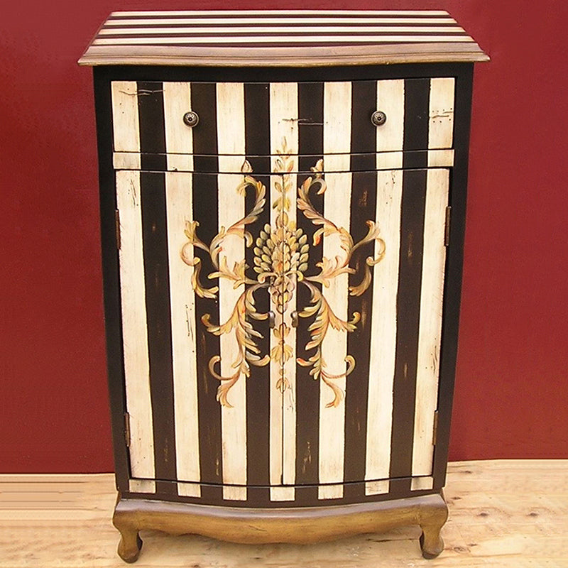 Mid-Century Modern Rectangle Cabinet Wood Side Cabinet with Drawer
