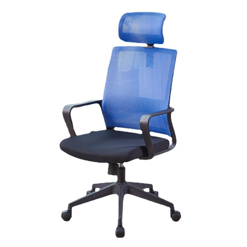 Modern Fixed Arms Chair Height-adjustable Office Chair with Wheels
