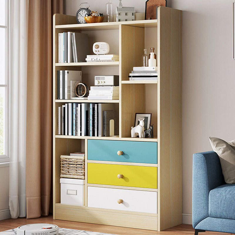 25" L X 9.5" W Engineered Wood Shelf Bookcase Standard Modern Vertical Book Shelf