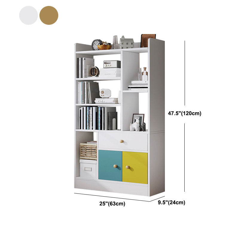 25" L X 9.5" W Engineered Wood Shelf Bookcase Standard Modern Vertical Book Shelf