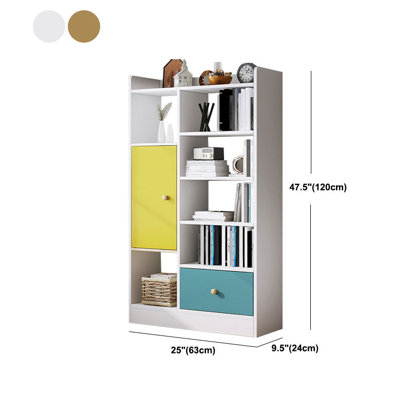 25" L X 9.5" W Engineered Wood Shelf Bookcase Standard Modern Vertical Book Shelf