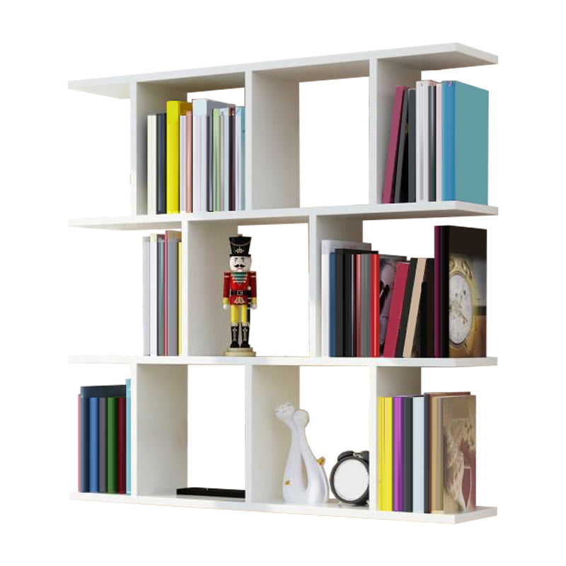 Modern Wall Mounted Shelf Bookcase Horizontal Engineered Wood Bookshelf