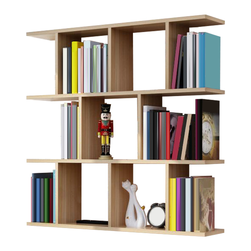 Modern Wall Mounted Shelf Bookcase Horizontal Engineered Wood Bookshelf