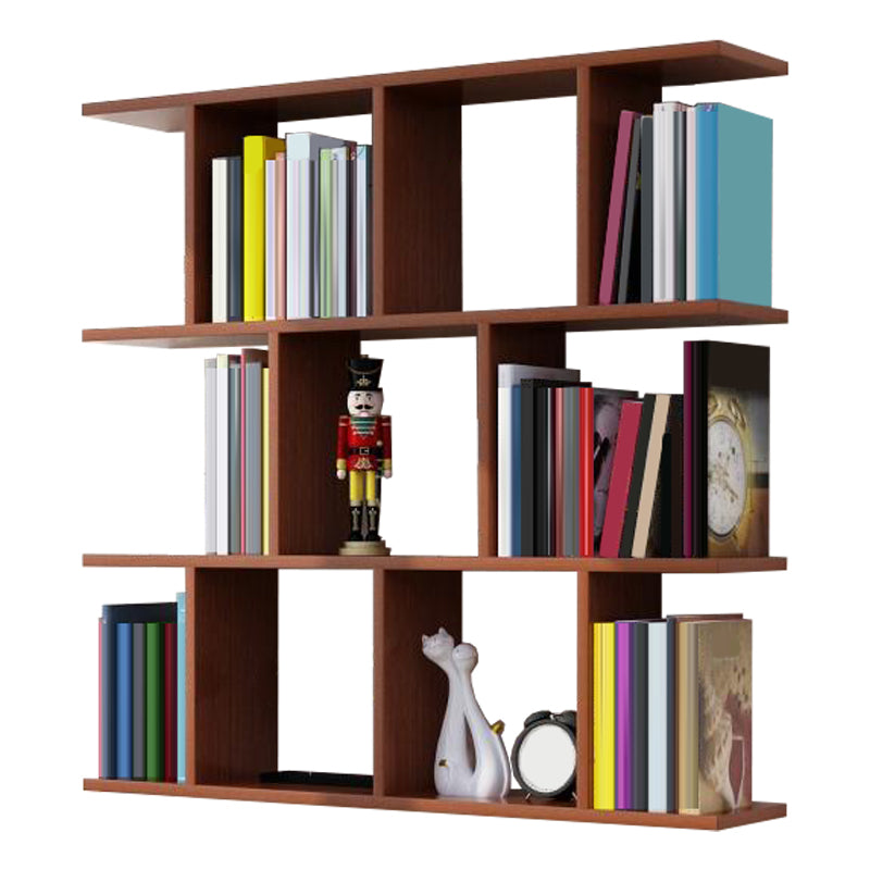 Modern Wall Mounted Shelf Bookcase Horizontal Engineered Wood Bookshelf