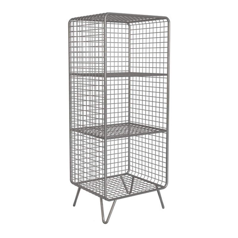 Modern Metal Bookshelf Standard Closed Back Bookshelf in Burnish