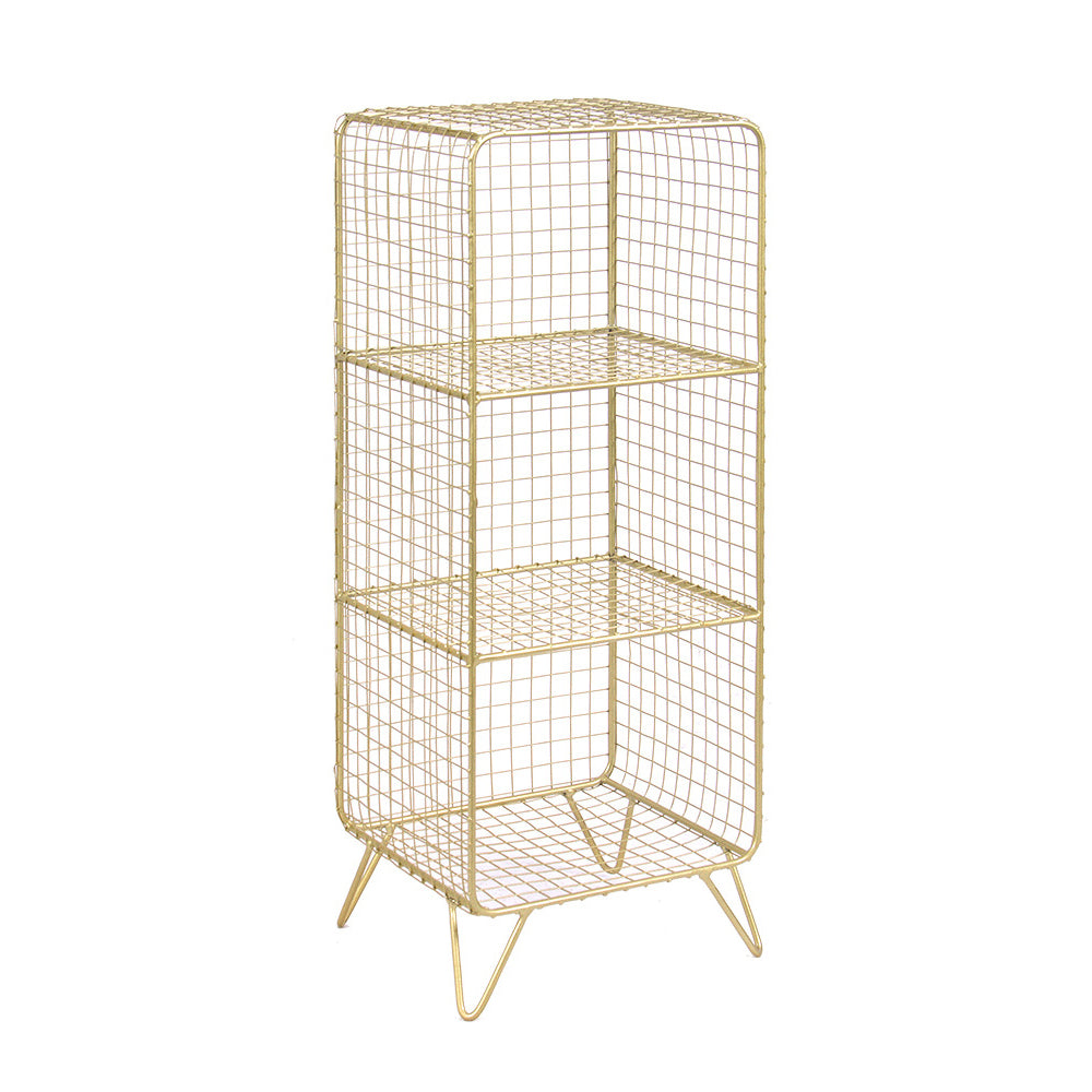 Modern Metal Bookshelf Standard Closed Back Bookshelf in Burnish