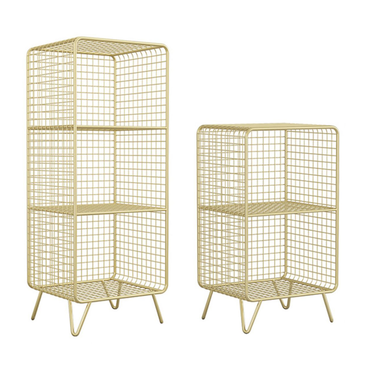 Modern Metal Bookshelf Standard Closed Back Bookshelf in Burnish