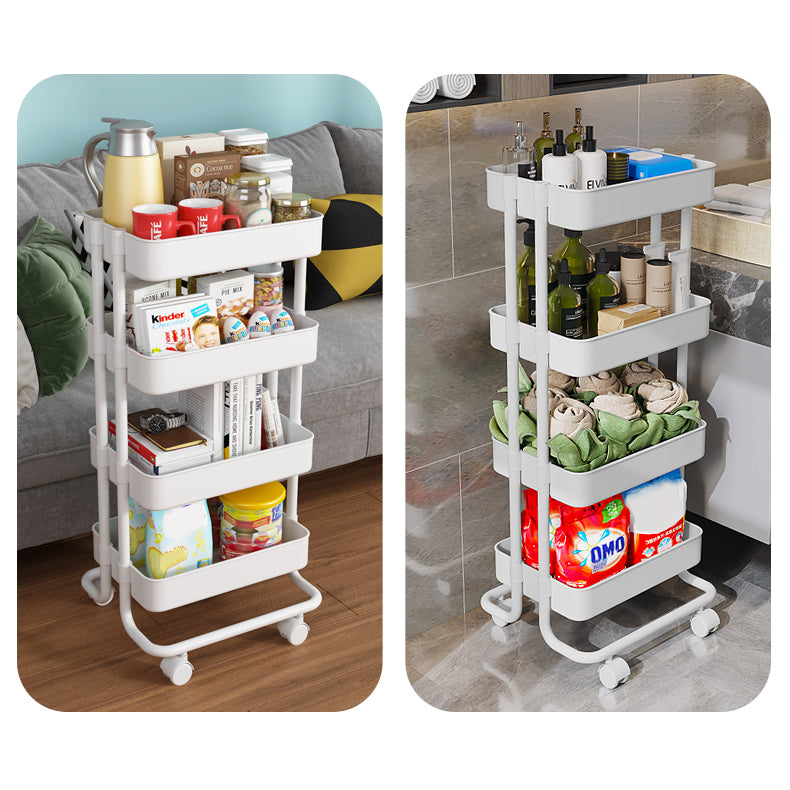 Modern Plastic Bookshelf White Etagere Vertical Open Shelf Bookcase