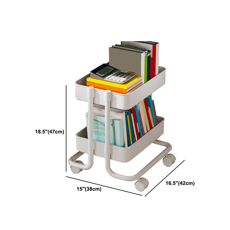 Modern Plastic Bookshelf White Etagere Vertical Open Shelf Bookcase