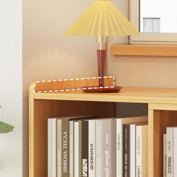 Modern Wood Horizontal Book Shelf Closed Back Shelf Bookcase