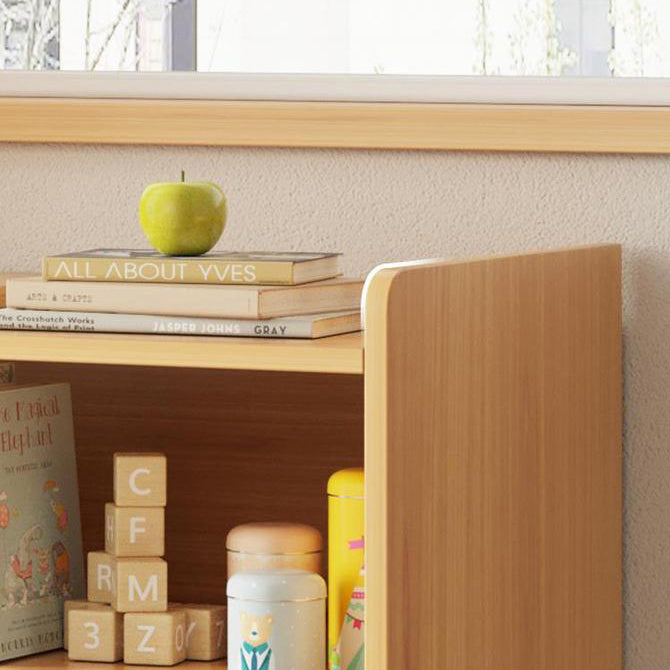 Modern Wood Horizontal Book Shelf Closed Back Shelf Bookcase