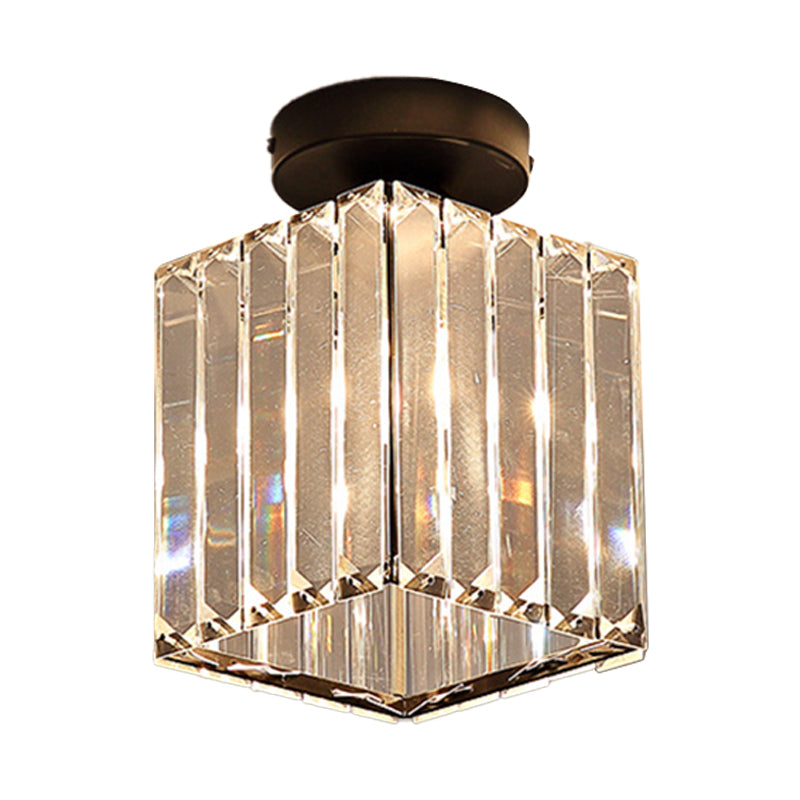 Crystal Geometric Flush Mount Light Modern Style 1 Light Flush Ceiling Light Fixtures