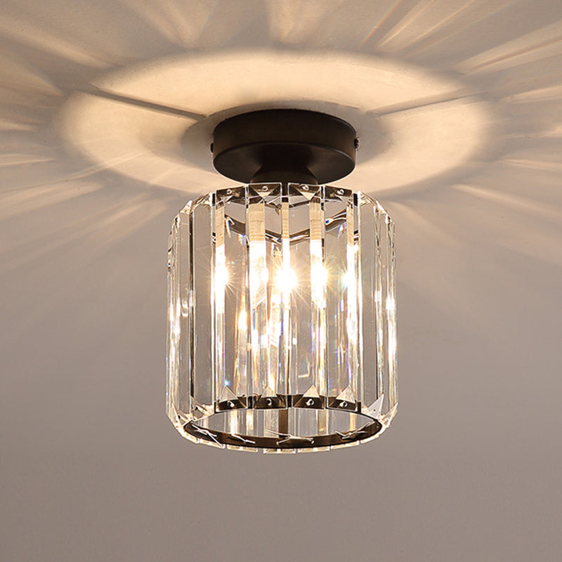 Crystal Geometric Flush Mount Light Modern Style 1 Light Flush Ceiling Light Fixtures