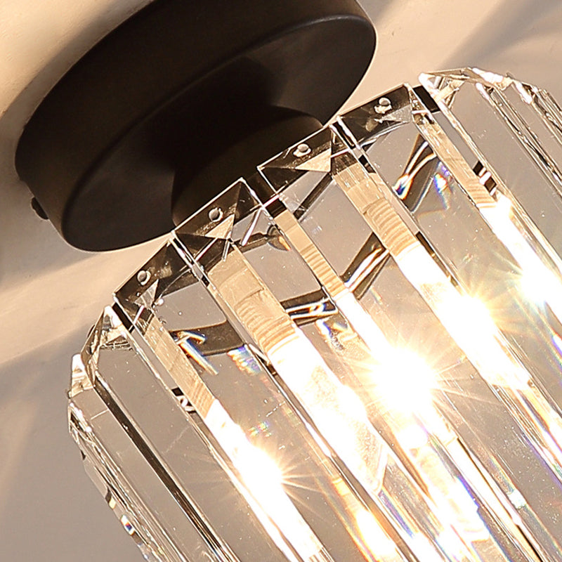 Crystal Geometric Flush Mount Light Modern Style 1 Light Flush Ceiling Light Fixtures