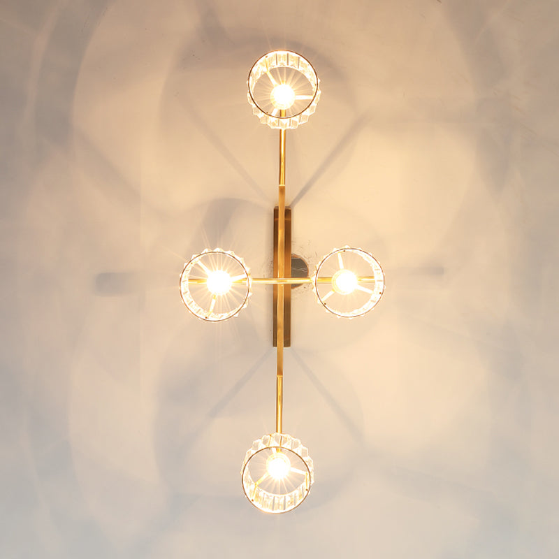 Modern Style Cylinder Island Lighting Fixtures Crystal 4- Light Island Pendant Lights