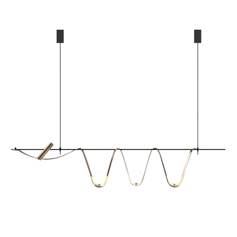 Contemporary Style Spherical Hanging Pendant Lights Glass 4- Light Pendant Light Fixtures