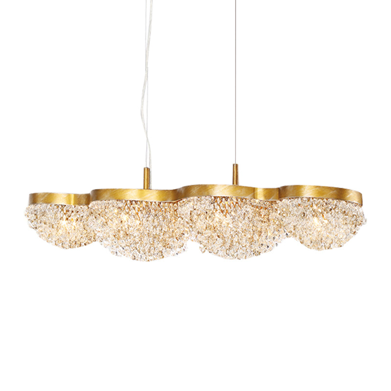 Contemporary Style Dome Island Lighting Ideas Crystal 4 Light Island Lights