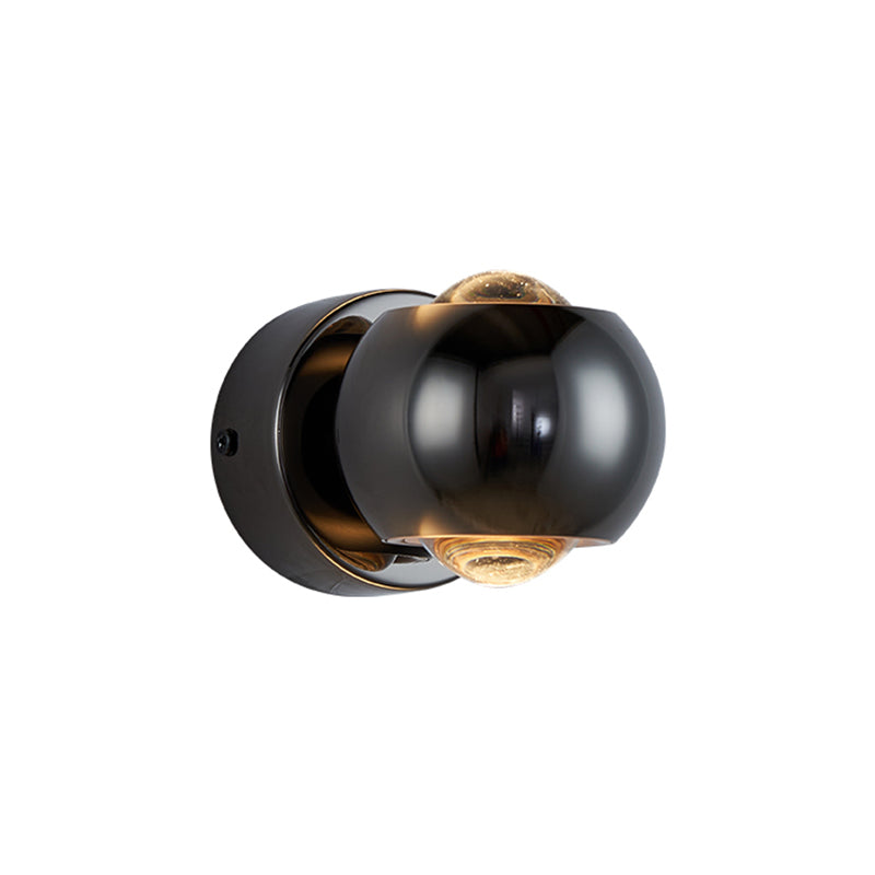 Ball Shade Metal Wall Sconce Modern Style 2 Lights Wall Mount Lighting