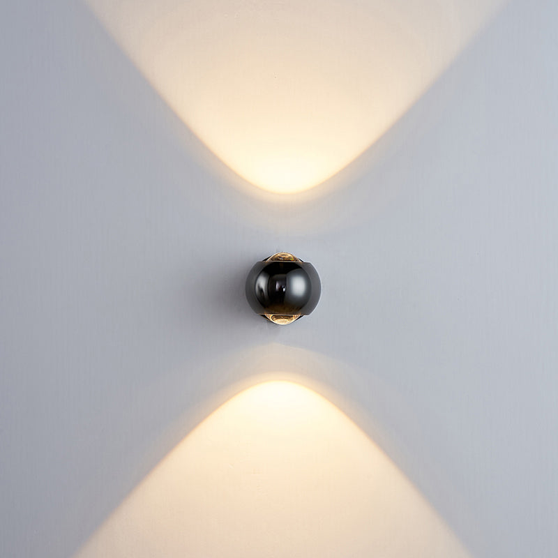 Ball Shade Metal Wall Sconce Modern Style 2 Lights Wall Mount Lighting