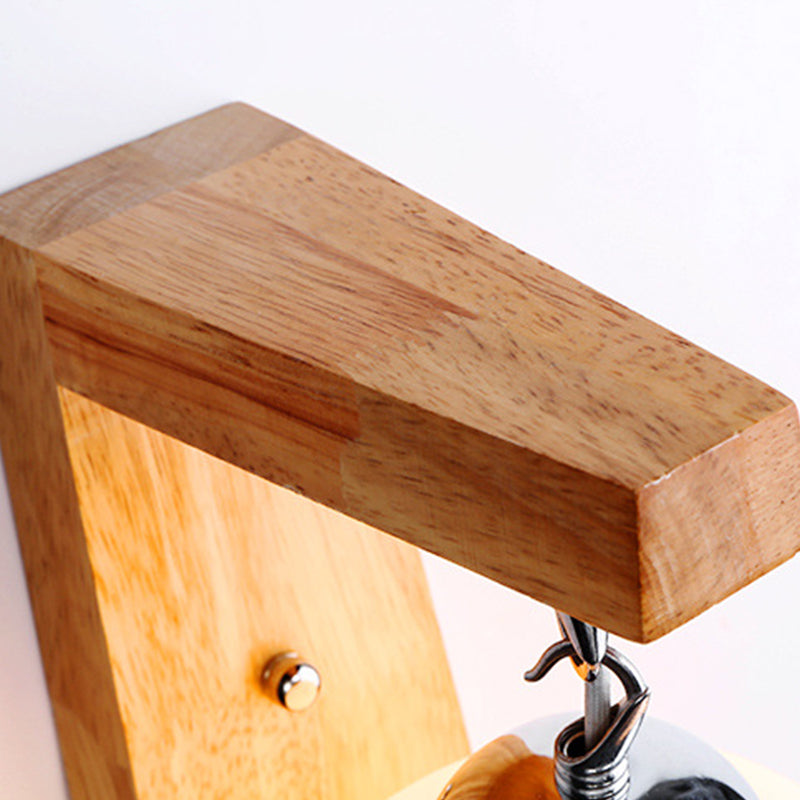 Modern Style Orb Wall Light Sconces Wood 1 Light Wall Lighting Ideas