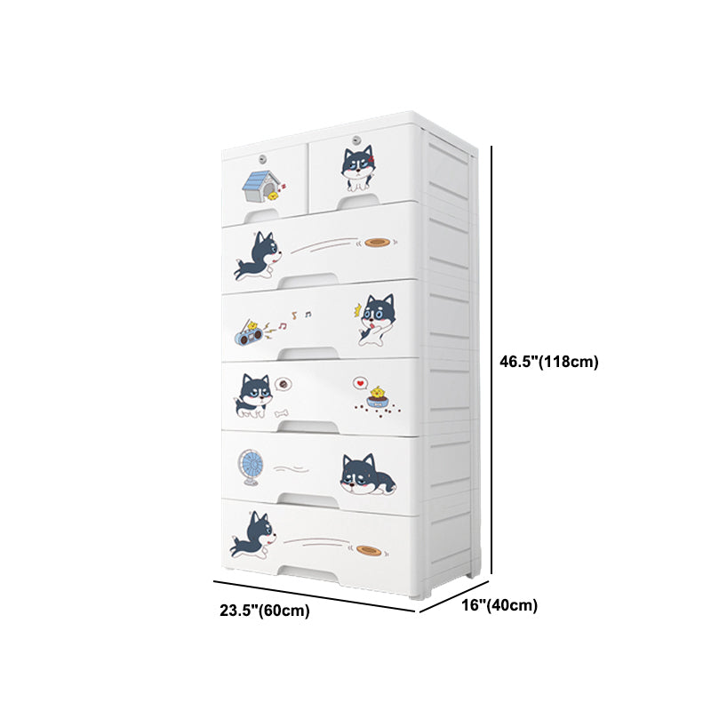 Contemporary Non-Hanging Armoire Plastic Bedroom Wardrobe Closet