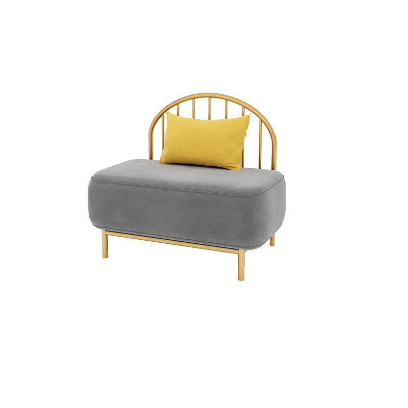 Velvet Modern Style Settee Statement Armless Sofa with 1/3 Pillows
