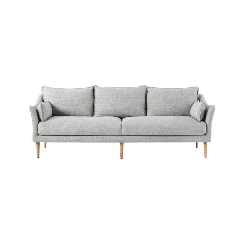 Charles Of London Sofa Modern 3-seater Fabric Sofa with Wood Legs