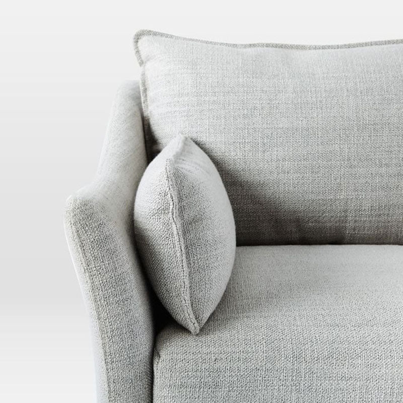 Charles Of London Sofa Modern 3-seater Fabric Sofa with Wood Legs