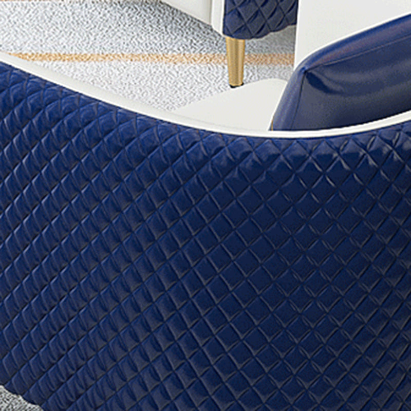 33.46" Wide Faux Leather Sofa Contemporary Standard Tuxedo Arm Sofa